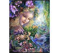 Yeecer DIY Diamond Painting Kit Complet,Fleur Fée Oiseau 5D Peinture Diamant Complet by Numbers Cristal Strass Broderie Diamond Point De Croix Canevas Artisanat Décoration Murale À La Maison 30x50cm