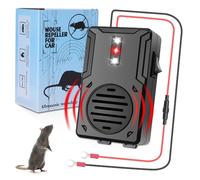 Yeecka Anti Rongeur Voiture Ultrason, Repulsif Martre pour Voiture avec Flash LED, Repulsif Rongeur pour Voiture, Anti Fouine Voiture pour 12V Voiture, Garage, Grenier