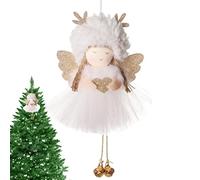 Yeeda Ange de Noël, Poupées Ange De Noël Poupées En Peluche Douces Poupées Pour Arbre De Noël, Enfants De Noël Peluche Ange Pendentif Mural Fenêtre Décor