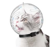 Yeeda Capot anti-morsure - Muselière transparente pour animaux de compagnie avec sangle réglable, bulle réglable pour éviter que les chats mordent et mâchent