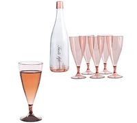 Yeeda Flûtes à champagne amovibles, verres à vin avec bouteille de rangement, verres à cocktail portables avec base amovible pour les fêtes, verres Mimosa Bar
