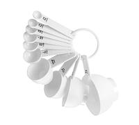 Yeeda Lot de 10 tasses à mesurer et cuillères à mesurer - En polypropylène - Empilables - Sans BPA - Passe au lave-vaisselle - Pour liquide et sec