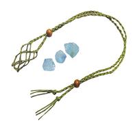 Yeeda Porte-Collier en - Réglable Vintage Collier Cordon Vide Pierre Titulaire - Tissé à la Main Collier Cordon DIY Pendentif Titulaire pour Roches Minerais Cristaux