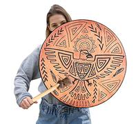 Yeeda Tambour à main, tambour chamanique avec maillet, tambour shaman en forme d'arbre 3D creux avec dos de la musique, décoration pleine de mystère