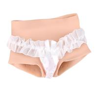YEEFAIRY Culotte Silicone Réaliste avec Tuyau, Crossdresser Slip Fessier Faux Vagin Hanches Pantalon Transgender Fausse Chatte Fesse Féminisé pour Hommes Travesti (Peau Claire, Taille S)