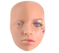 YEEFAIRY Kit de maquillage réutilisable en silicone 3D avec 2 paires de globes oculaires réalistes pour tatoueurs, beauté, débutants, marron clair