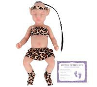 YEEFAIRY Poupée en Silicone Style Aviytahr 31 cm Bébé Fille Yeux Fermés Accessoires de Scène Vivants Poupées Thérapeutiques d'Healing Émotionnel Compagnie Thérapeutique (Peau Beige, avec Cheveux)