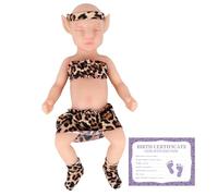 YEEFAIRY Poupée en Silicone Style Aviytahr 31 cm Bébé Fille Yeux Fermés Accessoires de Scène Vivants Poupées Thérapeutiques d'Healing Émotionnel Compagnie Thérapeutique (Peau Claire, sans Cheveux)