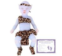 YEEFAIRY Poupée en Silicone Style Aviytahr 31 cm Bébé Garçon Yeux Fermés Accessoires de Scène Vivants Poupées Thérapeutiques d'Healing Émotionnel Compagnie Thérapeutique (Bleu Ciel, sans Cheveux)