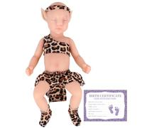YEEFAIRY Poupée en Silicone Style Aviytahr 31 cm Bébé Garçon Yeux Fermés Accessoires de Scène Vivants Poupées Thérapeutiques d'Healing Émotionnel Compagnie Thérapeutique (Peau Claire, sans Cheveux)