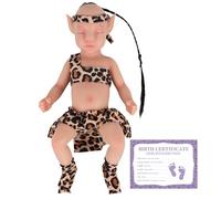 YEEFAIRY Poupée en Silicone Style Aviytahr 31 cm Bébé Garçon Yeux Fermés Accessoires de Scène Vivants Poupées Thérapeutiques d'Healing Émotionnel Compagnie Thérapeutique (Peau Beige, avec Cheveux)