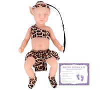YEEFAIRY Poupée en Silicone Style Aviytahr 31 cm Bébé Garçon Yeux Fermés Accessoires de Scène Vivants Poupées Thérapeutiques d'Healing Émotionnel Compagnie Thérapeutique (Peau Claire, avec Cheveux)