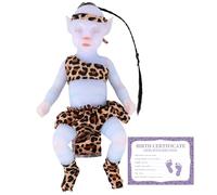 YEEFAIRY Poupée en Silicone Style Aviytahr 31 cm Bébé Garçon Yeux Fermés Accessoires de Scène Vivants Poupées Thérapeutiques d'Healing Émotionnel Compagnie Thérapeutique (Bleu Ciel, avec Cheveux)