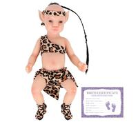 YEEFAIRY Poupée en Silicone Style Aviytahr 31 cm Bébé Garçon Yeux Ouverts Accessoires de Scène Vivants Poupées Thérapeutiques d'Healing Émotionnel Compagnie Thérapeutique (Peau Claire, avec Cheveux)