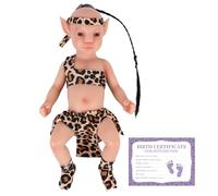 YEEFAIRY Poupée en Silicone Style Aviytahr 31 cm Bébé Garçon Yeux Ouverts Accessoires de Scène Vivants Poupées Thérapeutiques d'Healing Émotionnel Compagnie Thérapeutique (Peau Beige, avec Cheveux)