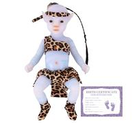 YEEFAIRY Poupée en Silicone Style Aviytahr 31 cm Bébé Garçon Yeux Ouverts Accessoires de Scène Vivants Poupées Thérapeutiques d'Healing Émotionnel Compagnie Thérapeutique (Bleu Ciel, avec Cheveux)