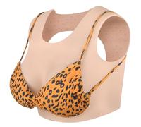 YEEFAIRY Silicone Faux Sein Réaliste Débardeur Prothèse Mammaire Femme Homme Fausse Poitrine Buste pour Travesti Transsexuels Cosplay Mastectomie (A Cup Rembourrage en Coton, Peau Claire)