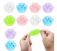 Yeefunjoy 10 Pièces Mignon Squeeze Jouets, Mini Squishies Chat Patte Doux Squeeze Anti-Stress Jouets, Silicone Squishy Fidget Jouet pour Récompense Cadeau Anniversaire Enfant & Adulte Oeufs De Pâques