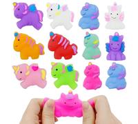 Yeefunjoy 12 Pièces Kawaii Mochi Squishy Toy, Mini Licorne Squishies Soft Squeeze Jouet Squishy Jouet Anti Stress pour Enfants Adulte Squishy Fidget Jouet Remplissage Oeufs Paques Cadeaux Anniversaire