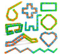 Yeefunjoy 12pcs 24 Links Wacky Tracks Snap and Click Fidget Finger Toys