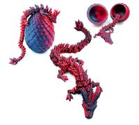 Yeefunjoy 3D Printed Dragon Eggs, Dragon Imprimé en 3D dans Un Œuf, Dragon Articulé Imprimé en 3D, Crystal Dragon Inside Egg, Fidget Toys pour Adults Easter Basket StuffersVoitures, Bureaux, Cadeau