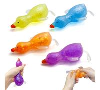 Yeefunjoy 4 Pièces Canard Jouets Squishy, Jouet De Décompression Ultra Doux Jouet à Presser Squeeze Jouets Sensoriel Jouets Anti-Stress pour L'anxiété Enfants Cadeaux d'anniversaire Noël Halloween