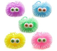 Yeefunjoy 4Pièces Balles Anti-Stress, Lumineux Squishy Ball Antistress Balle Sensorielle Boule à Presser pour Gérer Anxiété, Jouet Fidget se Décompresser Exercice des Doigts pour Enfants et Adultes