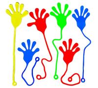 Yeefunjoy 6 Pièces Mains Collantes Enfants Ensemble De Mains Collantes Jouets Extensibles Paumes Colorés Sticky Hands Petits Cadeaux Les Fêtes d'Anniversaire Des Enfants Cadeaux De Noël Et d'Halloween