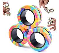 Yeefunjoy Anneaux magnétiques Fidget Toy, Idea ADHD Fidget Toys, Adult Fidget Magnets Ring Toys for Anxiety Relief Therapy, Fidget Pack Great Gift for Adults Teens Kids