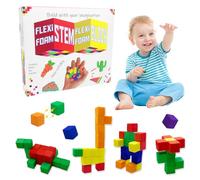 Yeefunjoy Blocs Construction, Jouet Sensoriel Autocollants Jouets de Construction Jeu de Éducatifs Cadeau pour Garçons Filles, Jouets Montessori d'apprentissage pour Préscolaire Enfant 3 4 5 6 7 8 Ans