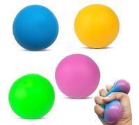 Yeefunjoy Lot de 4 balles Anti-Stress colorées Fidget Balls Jouets Anti-Stress pour Adultes et Enfants Anxiété Thérapie des Mains Sensory Fidget Jouets relaxants pour Aider l'anxiété, Le TDAH