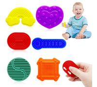Yeefunjoy Lot de 6 Jouets Sensoriels Fidget, Pierres Anti-Inquiétude Texturées en Silicone Sensorielles Jouets Silencieuses pour Le Stress pour Enfants Adultes Jouets Apaisants Cadeau d'anniversaire