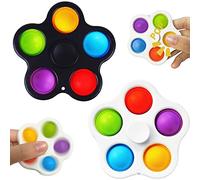 Yeefunjoy Paquet de 2 Fidget Pop Toys, Kit de Jouets Sensoriels Bubble Pop pour Enfants, Jouet de Doigt Fidget à Main Soulagement Stress Anxiété, Cadeaux d'anniversaire Fête Jouets pour Les Enfants