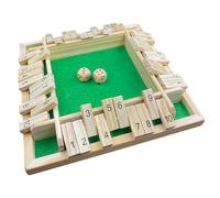 Yeefunjoy Shut The Box Jeux en Bois, Jeu de Plateau en Bois 2 dés 2-4 Joueurs Jeux de Mathématiques Jeu de Société Classique-Jeu de dés Mathématiques Formation en Logiquede Voyage pour Enfants Adulte