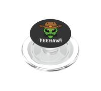 Yeehaw Alien Cowboy Moustache Shérif UFO Southern PopSockets PopGrip pour MagSafe