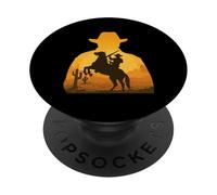 Yeehaw Chapeau de Cowboy Western Wild West Southern Country Rodéo PopSockets PopGrip Adhésif