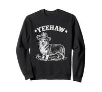 Yeehaw Corgi Cowboy Chapeau Western Style Chien Vintage Rétro Sweatshirt