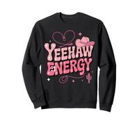 Yeehaw Energy Groovy Rose Cowgirl Country Cowboy Femme Homme Sweatshirt