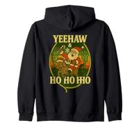 Yeehaw Ho Funny Christmas Cowboy Santa Wild West Xmas Sweat à Capuche