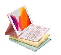 YEEHi Étui avec clavier coloré pour Galaxy Tab S6 Lite 10,4" 2024/2022/2020 - Housse de clavier amovible, sans fil, Bluetooth, rose