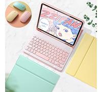 YEEHi Étui avec clavier coloré pour iPad mini 5e génération, iPad mini 4 avec souris, amovible, amovible, sans fil, Bluetooth (bleu clair)