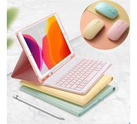 YEEHi Étui avec clavier et souris pour iPad Air 11" M3/M2, iPad Air 7e/6e/5e/4e génération 10,9/11" Bleu clair