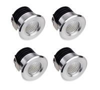 Yeehome Lot de 4 mini spots LED 3 W encastrables pour plâtre, avec transformateur séparé, éclairage pour vitrine, intérieur de meuble