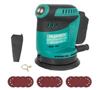 YEEJUAK Ponceuse excentrique sans fil, 125 mm, sans balais, compatible avec batterie Makita 18 V, ponceuse orbitale à 3 vitesses pour poncer, polir, lisser les surfaces (sans batterie)