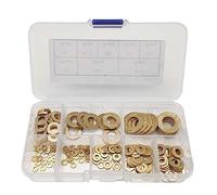 Yeeliv Kit Combiné de Rondelles Plates en Laiton avec Boîte en Plastique, M2/M2.5/M3/M4/M5/M6/M8/M10 (180 pcs)