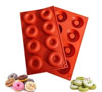 yeemeen 2PCS Moule à Donut en Silicone, 8 Trous Silicone Plateau Gâteau Bâton Mould Gâteau au Chocolat Pudding Gelée Muffin Plateaux pour Cuisine Cuisson Décoration, Antiadhésif