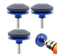 Yeemeen 3pcs Aiguiseur de Lame de Tondeuse à Gazon Aiguiseur de Lame Universel pour Perceuse Électrique,Affuteur Lame Tondeuse Gazon Meule Affûtage de lame,Aiguiseur de Outils de Jardin pour Tondeuse