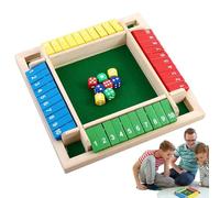 yeemeen Shut The Box, Jeu de Dés Shut The Box, Jeu de Plateau en Bois, Jeu de Dés en Bois, Jeu de Table 4 Joueurs pour Les Activités de Plein Air, KTV, Voyages, Fêtes