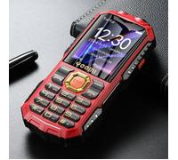 YEEMI Q7+ 4G Feature Phone 1.77 pouces Double SIM 80 000 Pixel 2400 mAh FM Numérotation d’urgence Téléphone de secours Rouge