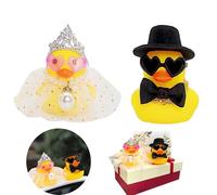 Yeenano Canards de Mariage,Canards Jouets en Robe de Mariée Canard Jouet drôle Canard de Bain pour Couple de Mariés Couple de Jeunes Mariés,pour Décoration de Mariage Cadeau de Mariage Souvenir Fête